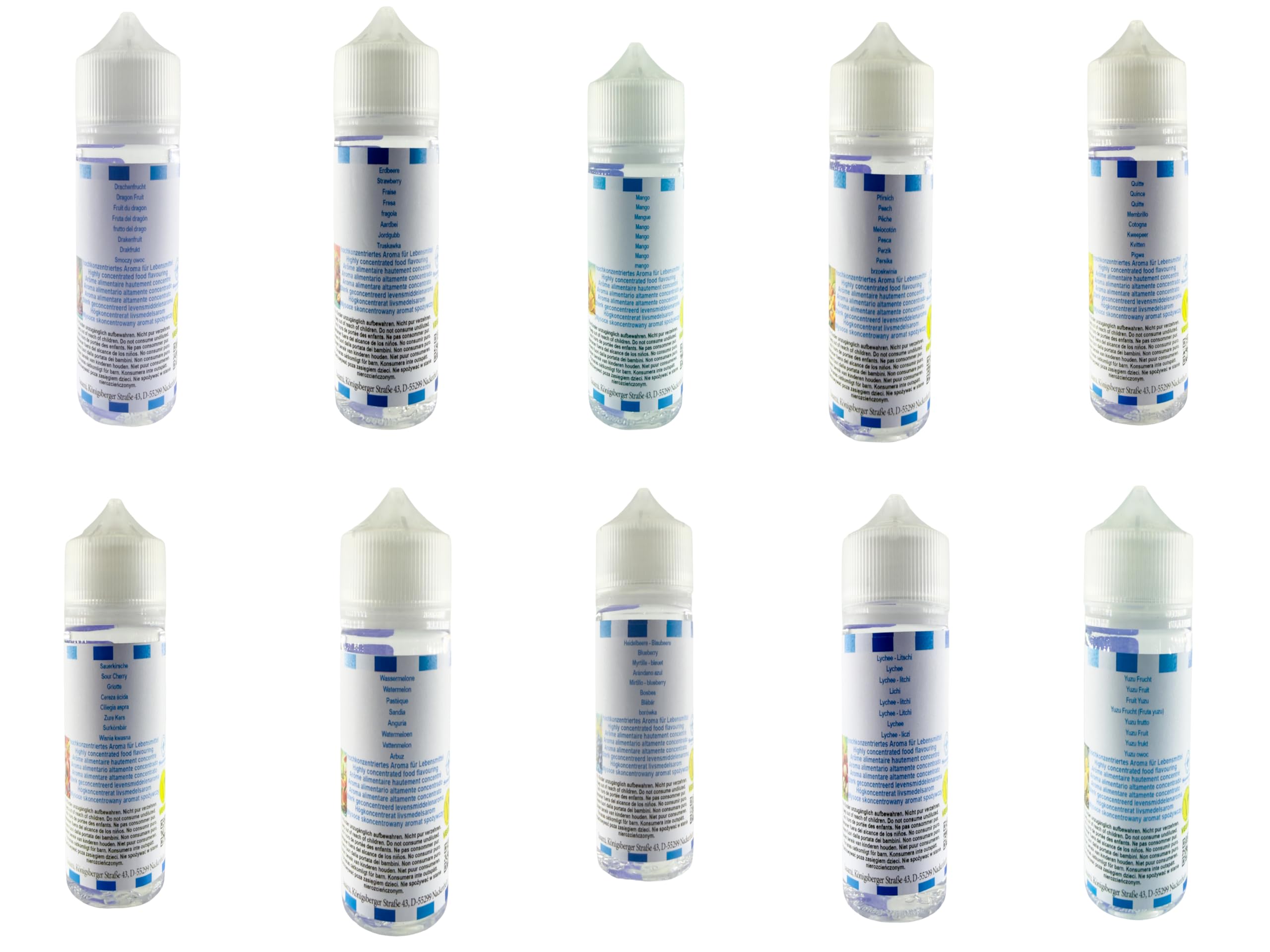 Pure Fruit Edition - Kolekcja Sasami Signature - Zestaw 10 x 10ml koncentratów aromatów - Wegańskie