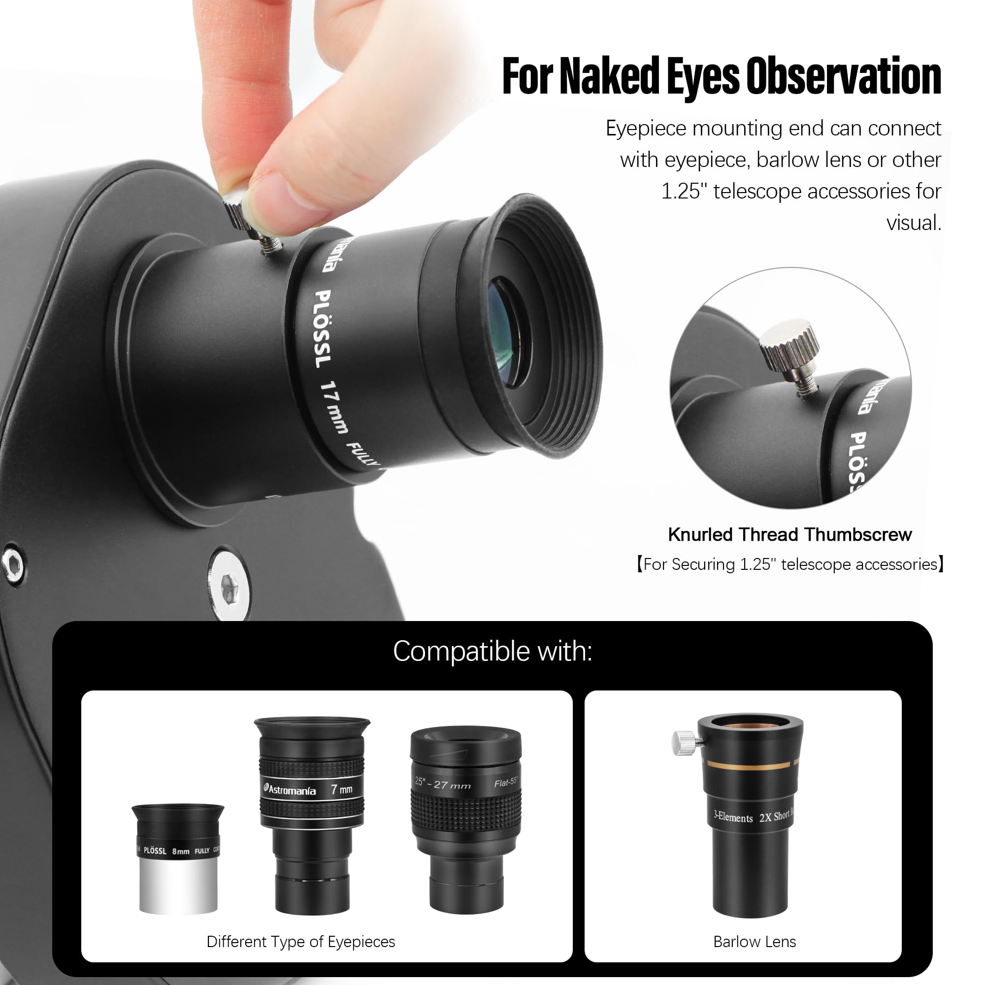 Amazon.com : Astromania M42X0.75 Male Thread to 1.25