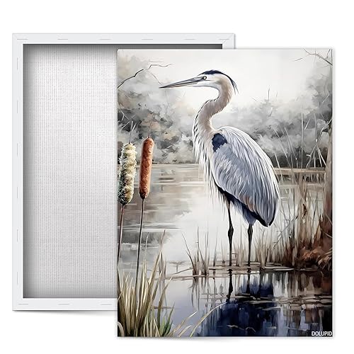 Heron Wall Art Framed 8x10 inch – Great Blue Heron