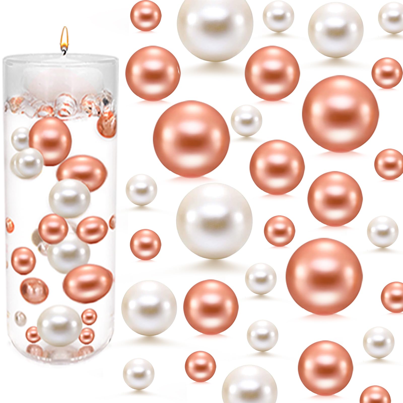 UDU 150 Pcs Floating Pearls and 10000 Pcs Vase Filler for Vases No