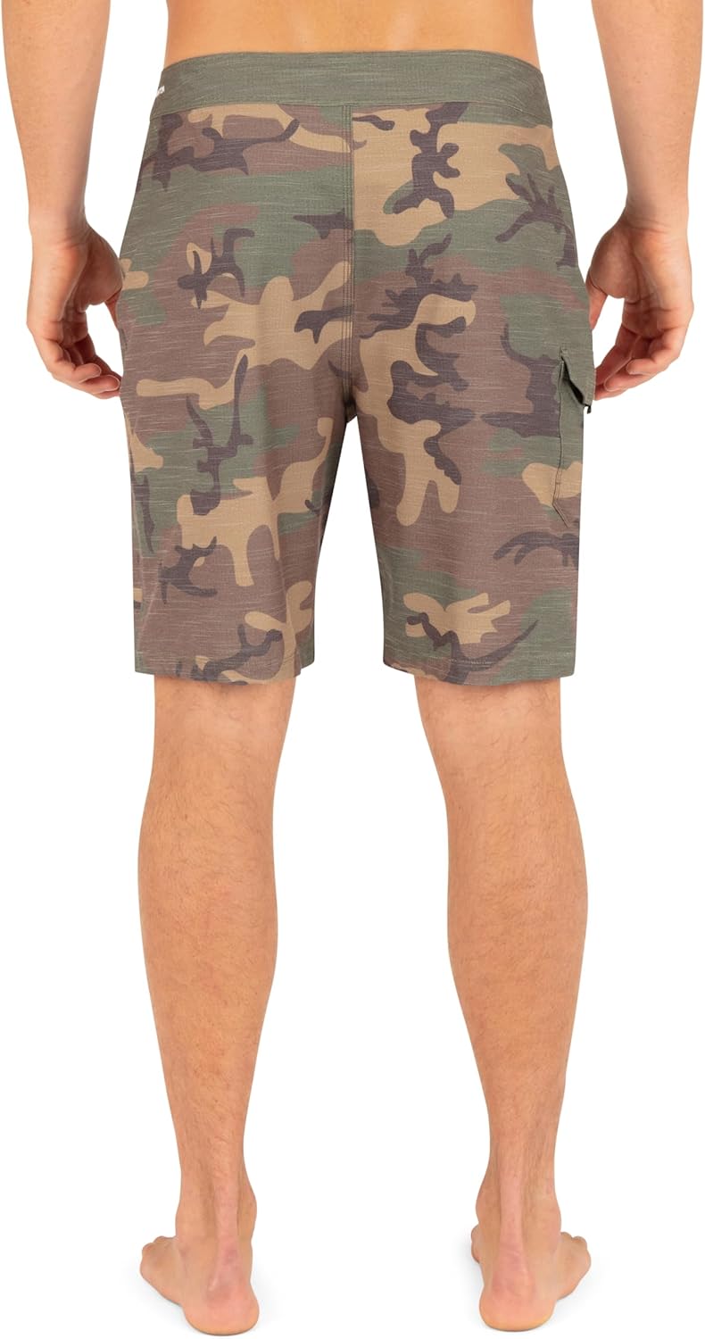 Hurley Mens Phantom 4-Way Stretch 9" Inseam Boardshort, 20" Outseam, Quick Dry Swim Trunks