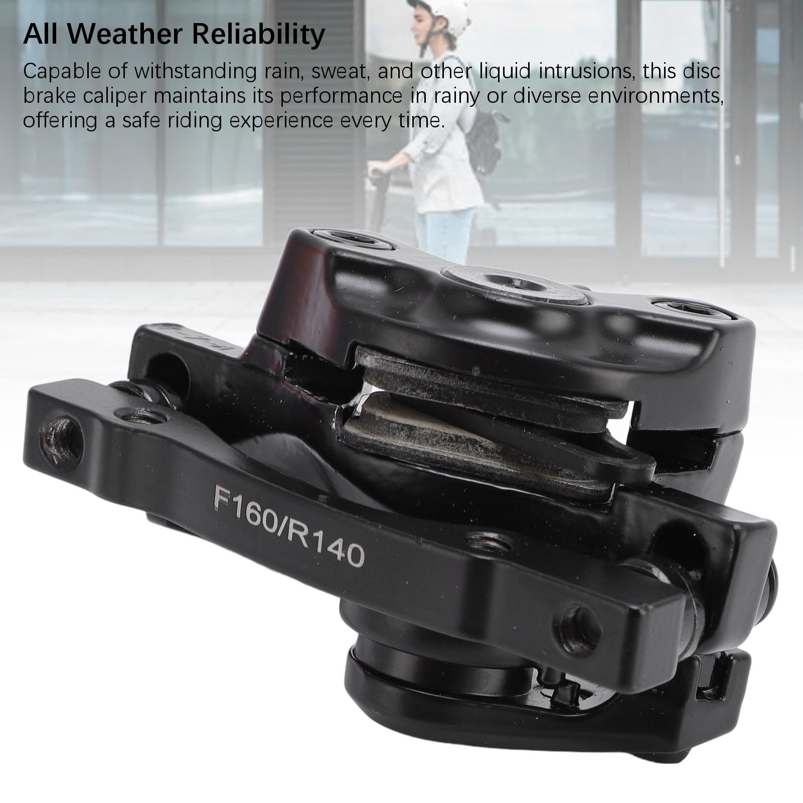 Wakects Étrier de Frein à Disque pour Scooter électrique Étrier de Frein à Disque Arrière en Alliage avec Ajustement Réglable Réponse Rapide Utilisation Humide pour Remplacement de Roue Arrière de