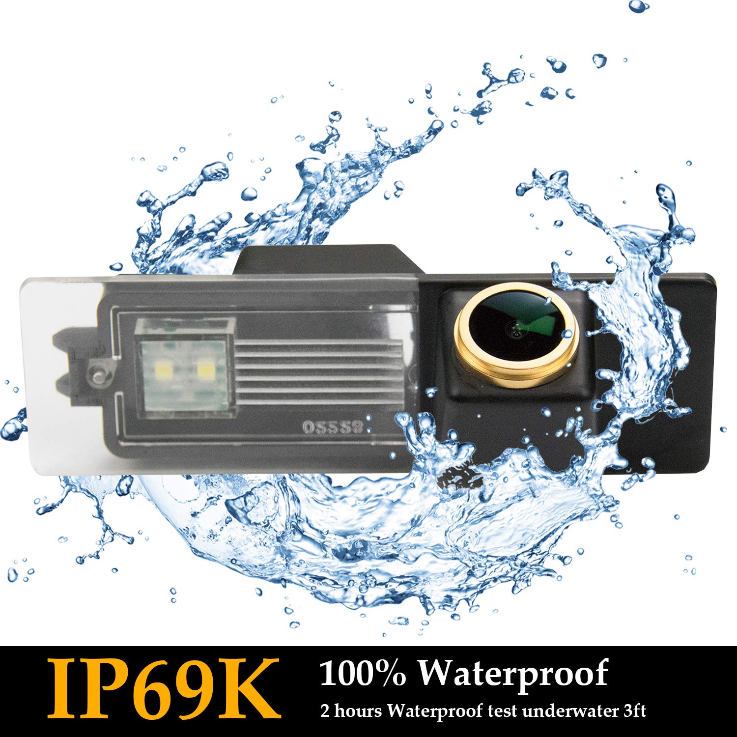 HD 1280x720p Dorado Cámara CCD Cámara de Marcha Atrás Impermeable Cámara de Aparcamiento Cámaras de visión Trasera para BMW 1 Series 120i E81 E87 F20 135i 640i Mini Countryman Couper