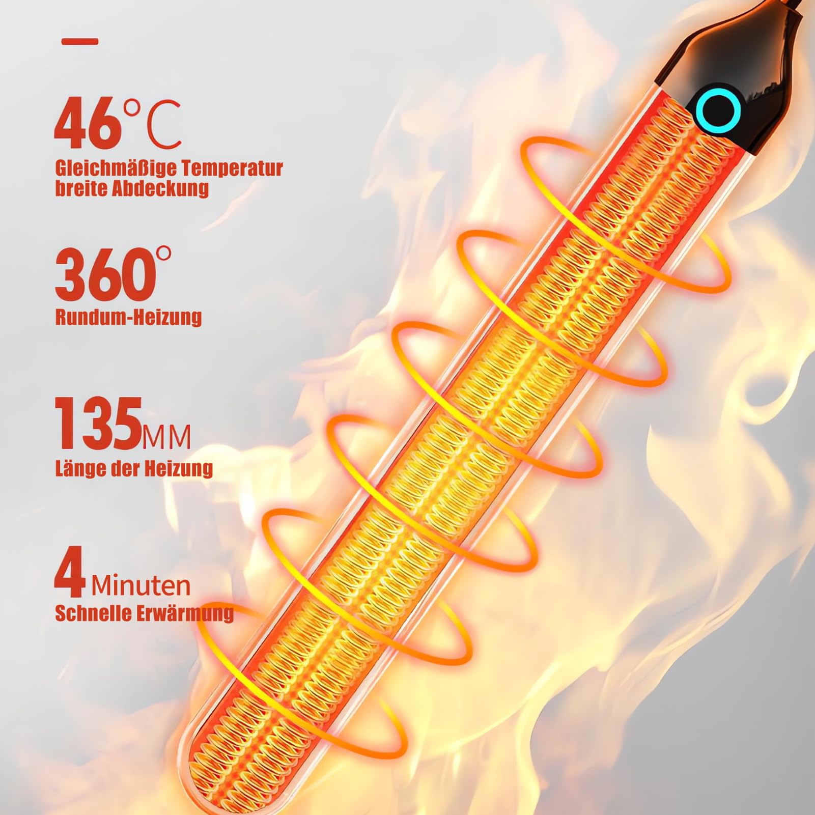 SXOVO Stelo riscaldante elettrico per sex toy e masturbatori elettrici - Riscaldamento rapido, controllo automatico della temperatura con ricarica USB. Ideale per uomini, donne e coppie