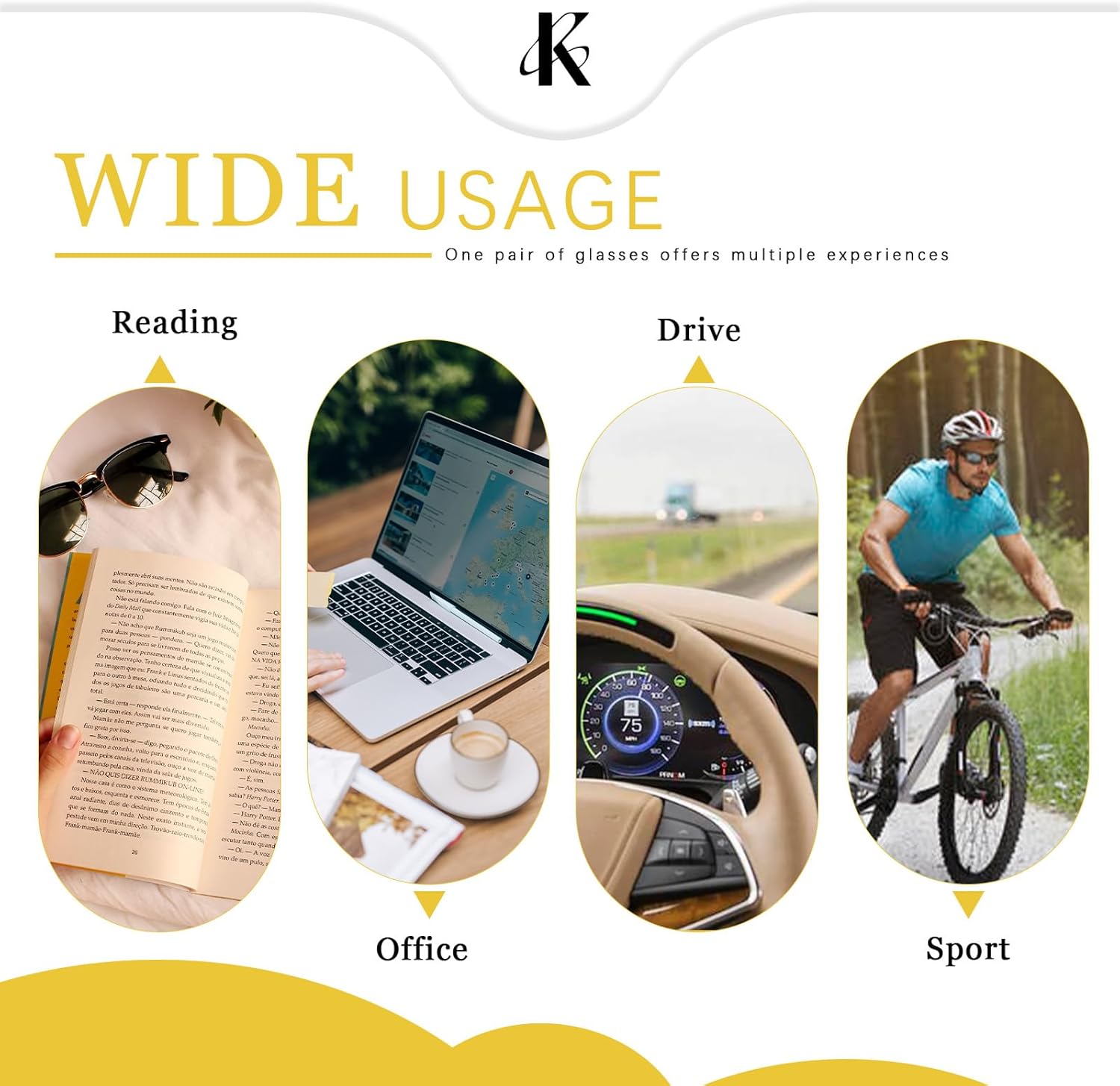 K.LAVER Photochromic Progressive Sunglasses for Men TR90 Multi Focal Reading Glasses Women Clear on Top Readers on Bottom - Image 6