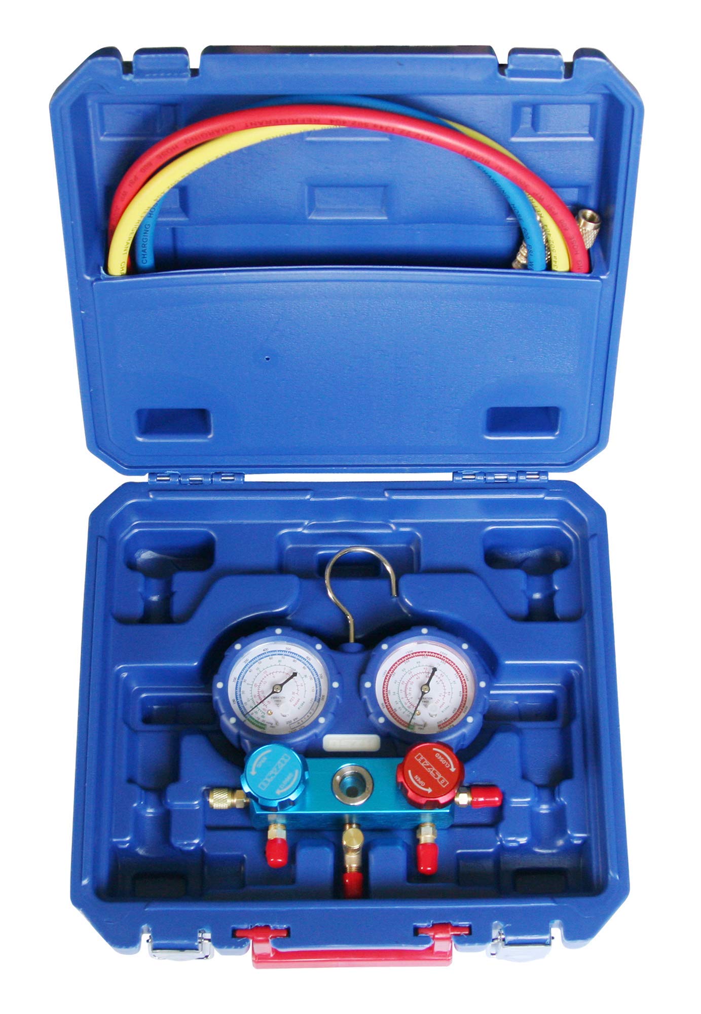 Prüfarmatur WK-P6002S, 2 Ventile; Monteurhilfe für Klimaanlagen für R22, R32, R134a, R410a