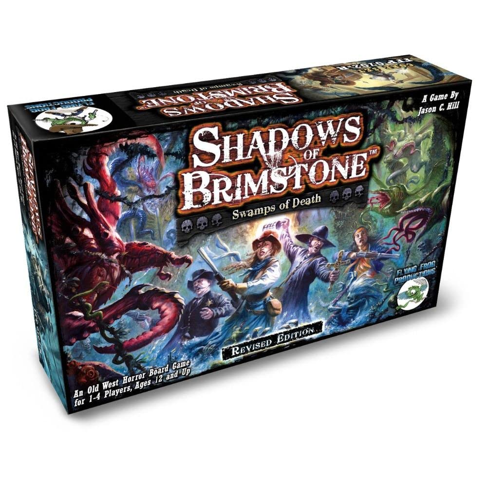 Flying Frog Sombras de azufre Pantanos de la Muerte, Juego de Mesa Cooperativo para 4 Jugadores +14 Años, Edición Revisada