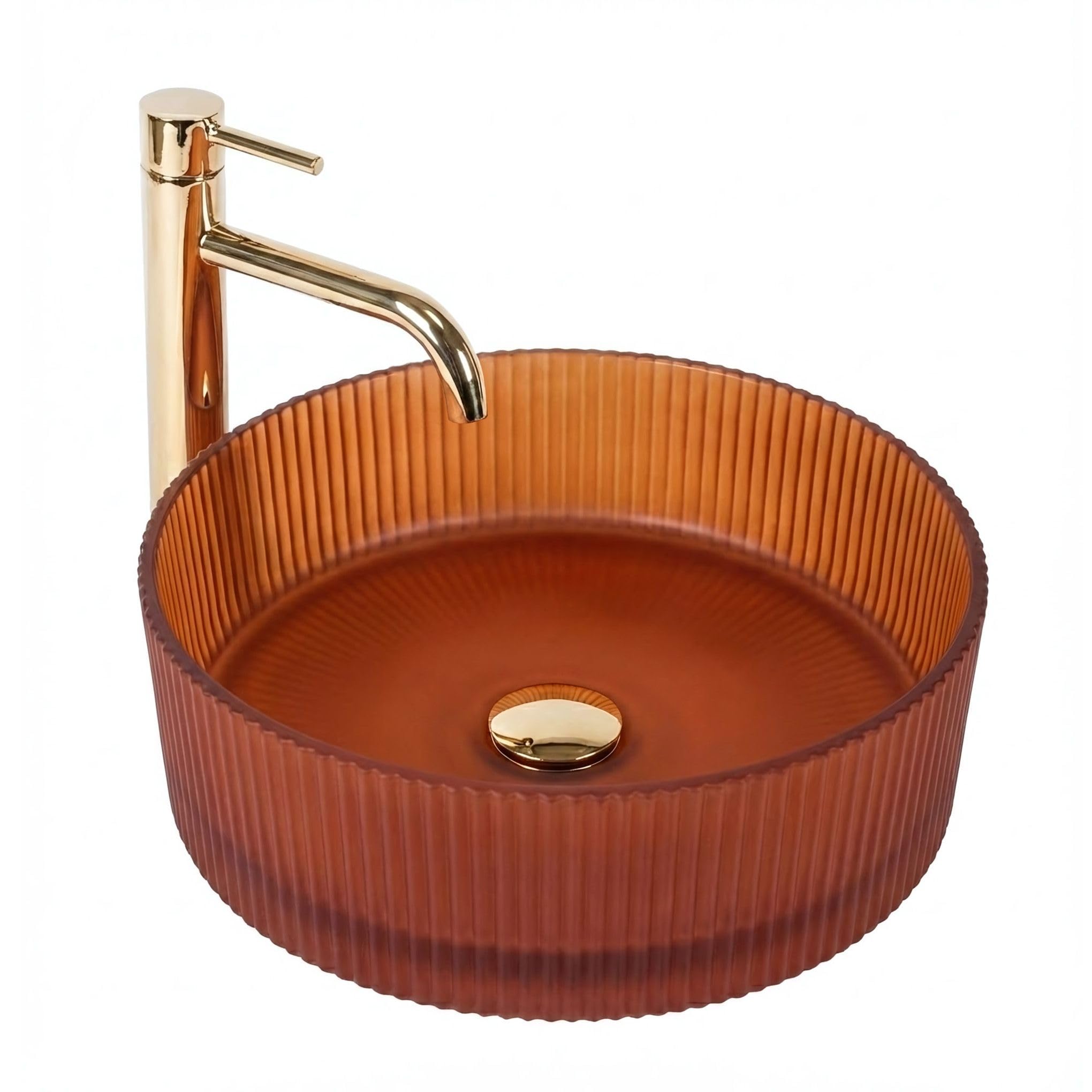 Lavabo Sobre Encimera Rea Suri Brown 36X36X12Cm