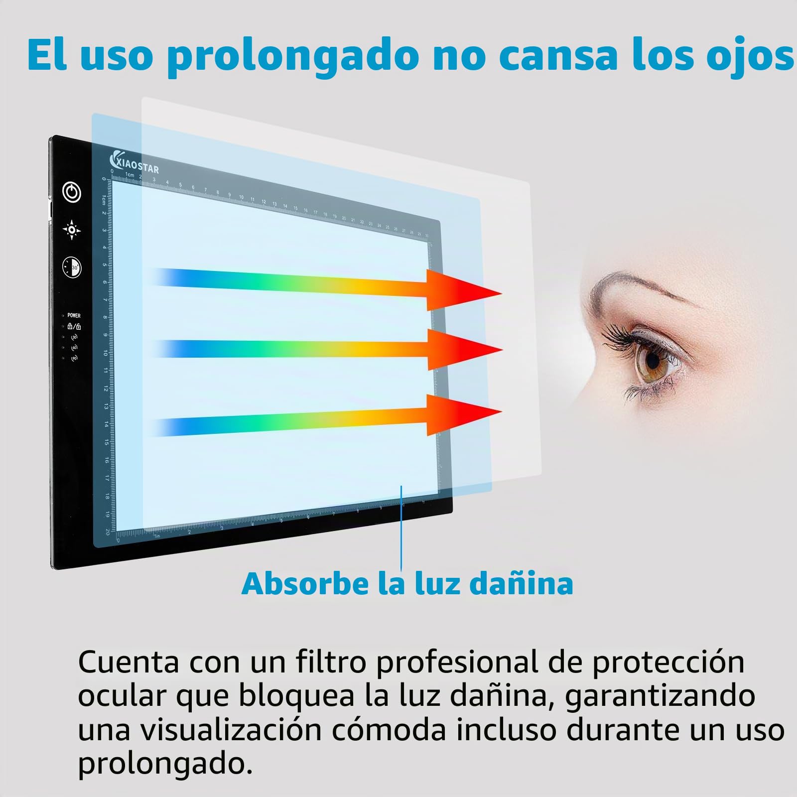 Mesa Luminosa LED A4, Trazado Inteligente Con Pantalla De Bloqueo Ajuste De Tiempo, Brillo Temperatura De Color Ajustables, Para Artistas, Dibujo Animado, Bocetos (A4-STK)