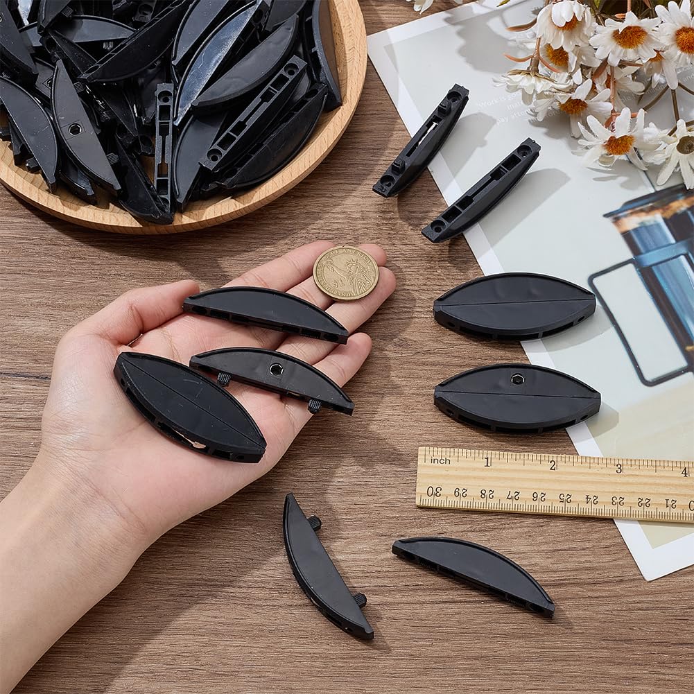 WEBEEDY 100 Pièces Lamelleuses pour Menuiserie Outil de Connexion Rapide pour Biscuits Réutilisable Assortiment de Connecteurs pour Meubles pour Bricolage de Meubles (Noir)