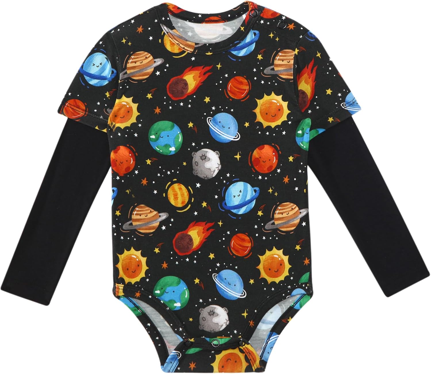 Baby Viscose from Bamboo Bodysuit for Boys Girls Long Sleeve Romper Soft Outfits for Infant One-Piece Cute Clothes