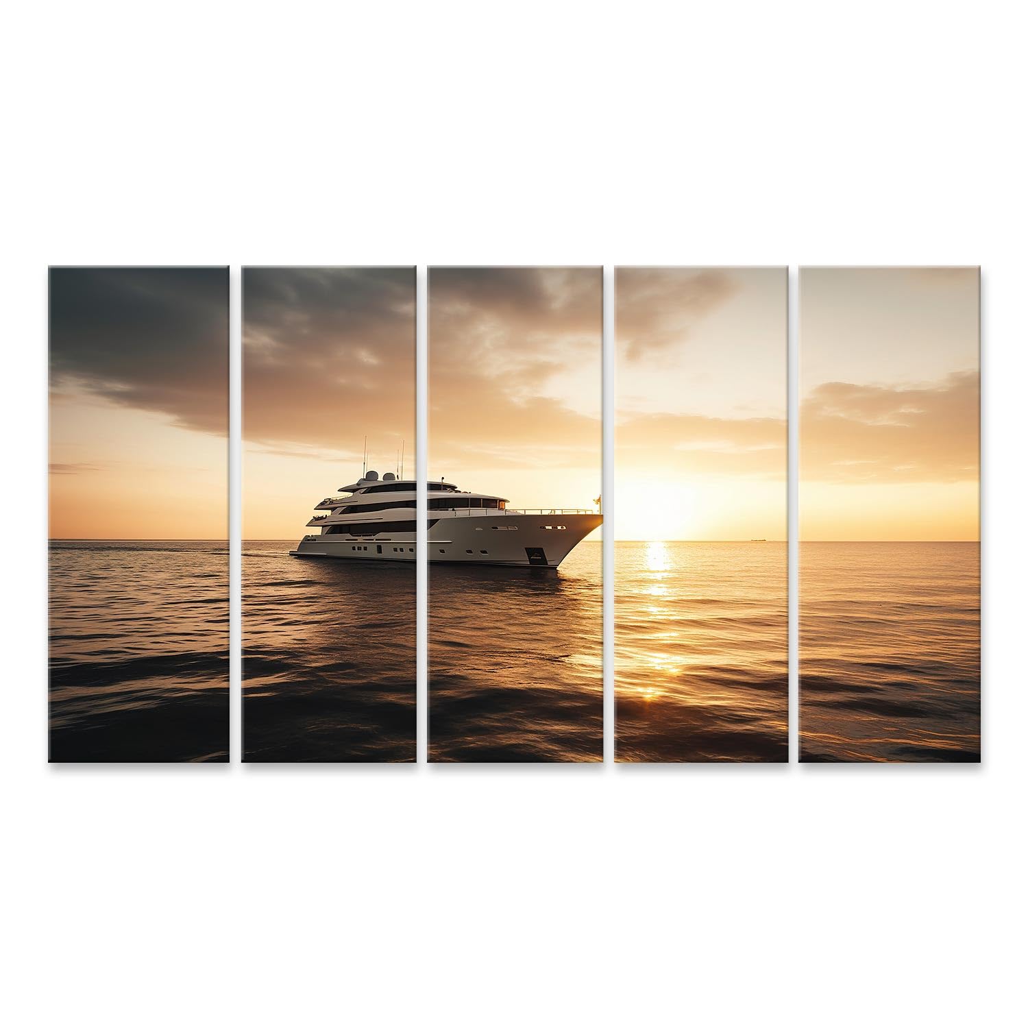 islandburner cuadro sobre lienzo de lujo yate a motor mar puesta de sol gran barco caro se mueve O imágenes murales carteles
