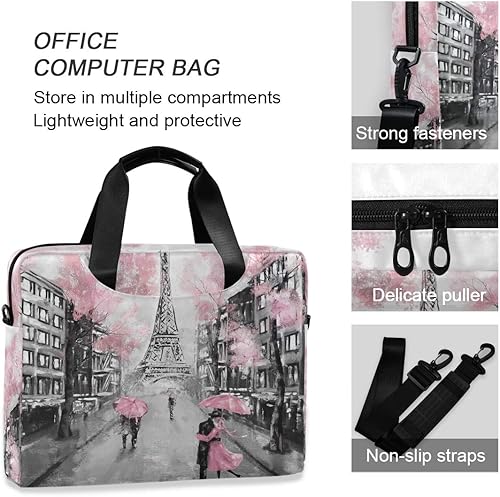 Miniatura 4 de ALAZA Art Paris - Maletín para portátil de la Torre Eiffel con asa de correa, 13, 14, 15.6 pulgadas