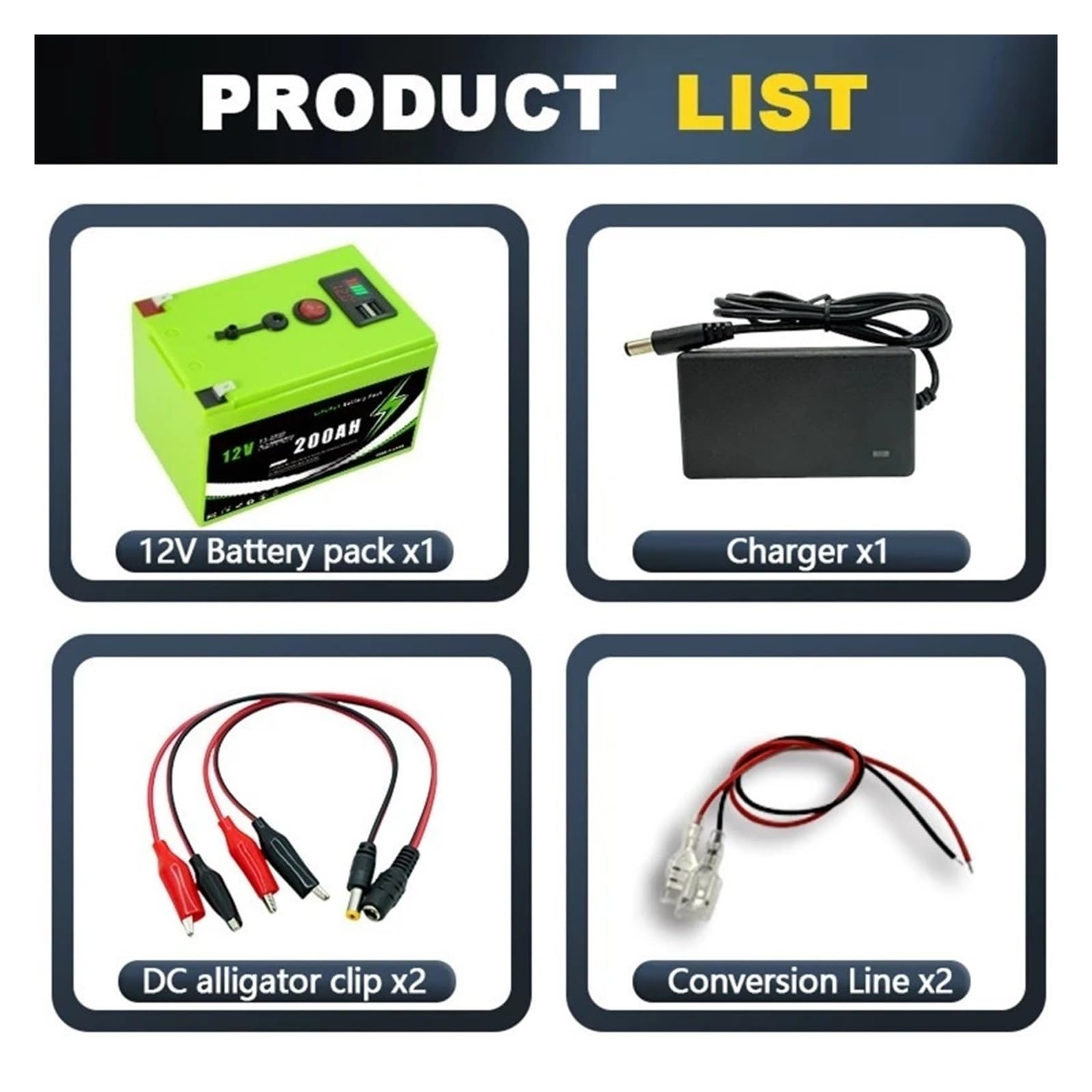 Batteria 12V 160Ah 180Ah 200Ah LiFePO4 Display USB | Port Deep Cycle for pacco batteria di backup UPS da campeggio solare for camper(1PC 160AH)