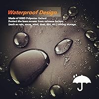 Vista 5 de Funda impermeable para cortacésped, resistente al agua, resistente al agua, para cortacésped, poliéster 600D, Oxford, cubierta protectora contra