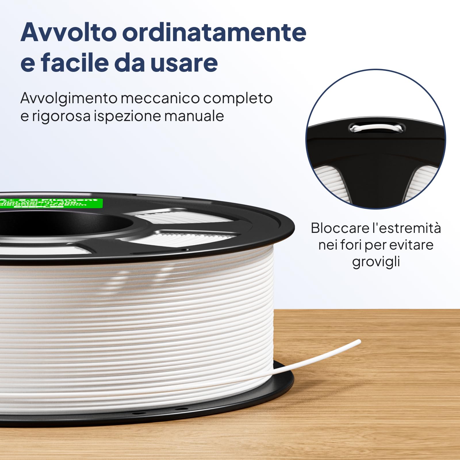 Filamento DEEPLEE PLA+ 2.0 blu-grigio 1KG, Materiale Aggiornato per Stampanti 3D PLA+ 1.75mm Compatibile con la Maggior Parte delle Stampanti FDM.