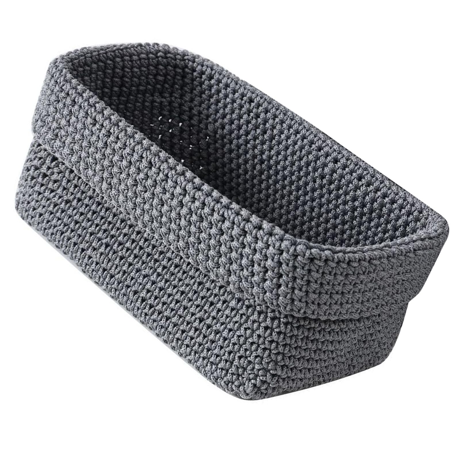 Chanlite Woven Rope Storage Basket, Table Organizers for Closet Towels, Baby Nursery Bin, Gift Baskets Empty Small Dog Cats Toy Box Decorative Organizers Bins Box