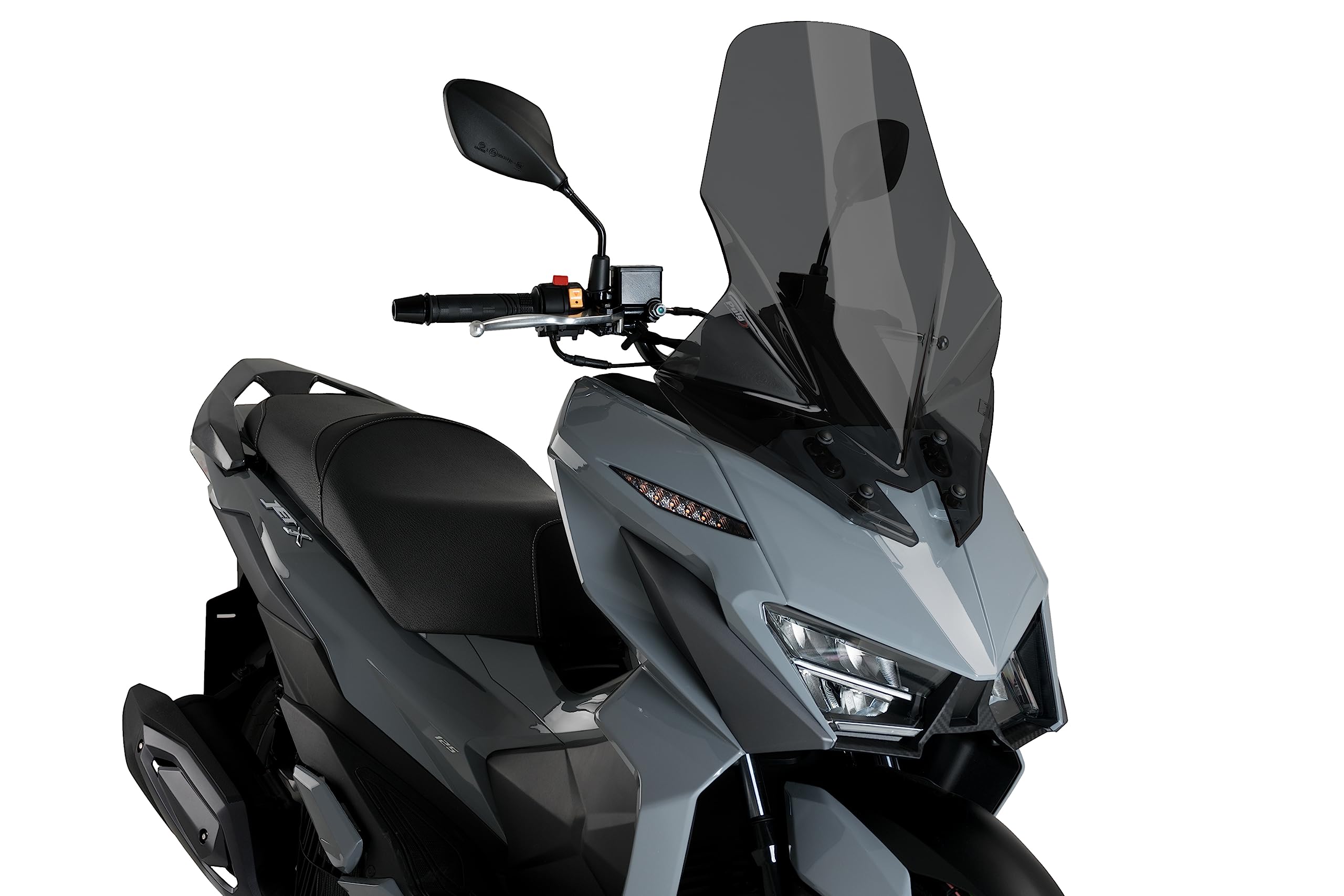 Puig 21534F Cupola V-Tech Line Touring in acrilico da 4 mm con design aerodinamico angolato per la massima protezione e riduzione delle turbolenze, Fumé Scuro