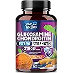 Glucosamine Chondroitin 2100mg - 3X Strength Joint Support Supplement with MSM, Glucosamine Sulfate, Turmeric, Boswellia, Quercetin for Cartilage, Flexibility & Mobility, Bottled in USA, 120 Capsules