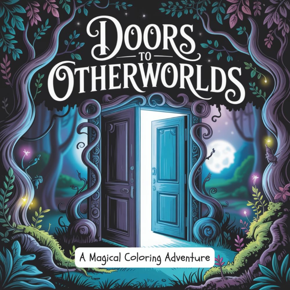 Doors To Otherworlds: A Magical Coloring Adventure Featuring Fantasy Doors, Enchanted Forests, and Mystical Worlds for Relaxation and Creativity