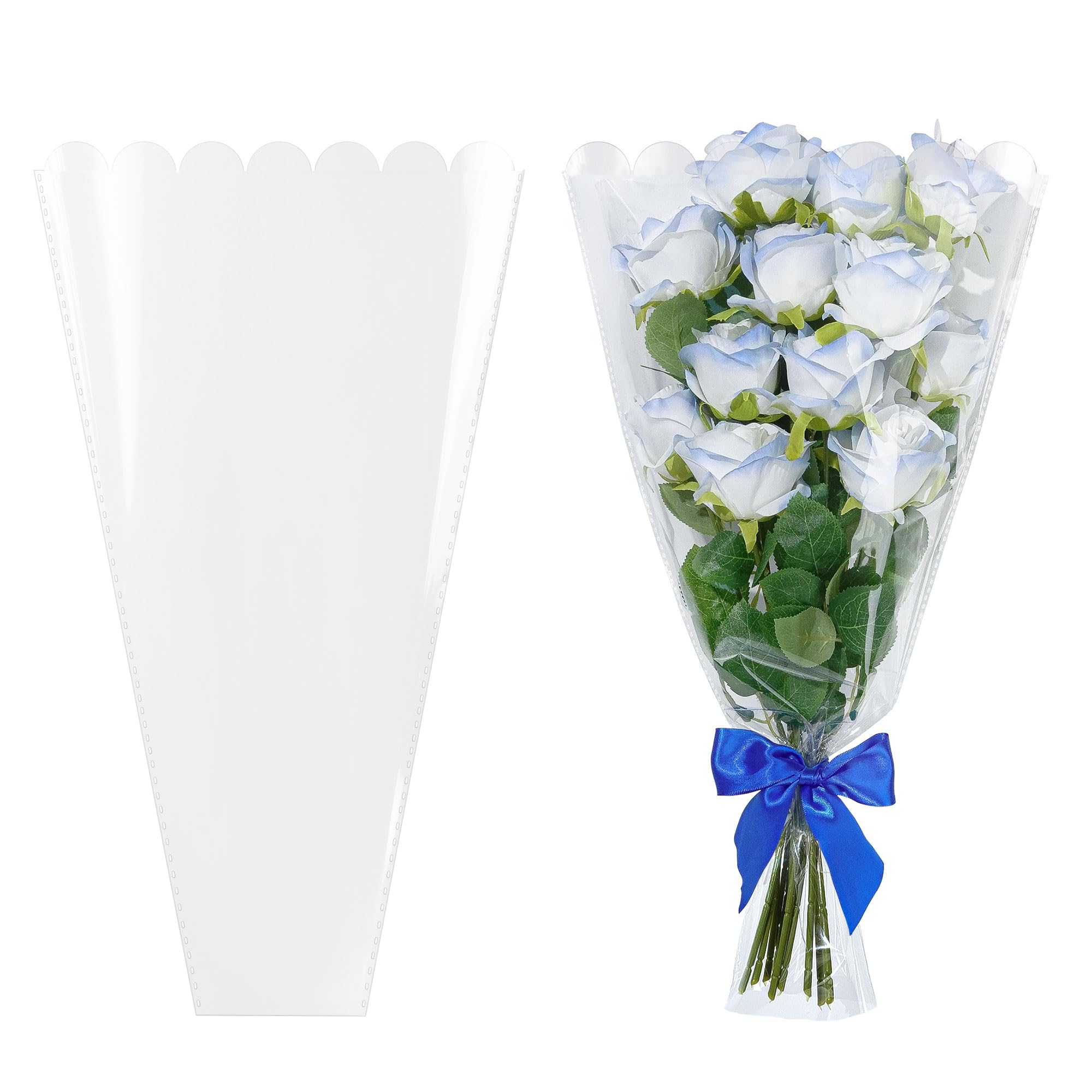 JOYIT Flower Bags for Bouquets, 100PCS Flower Wrapping Papers, 13.8" x 18"