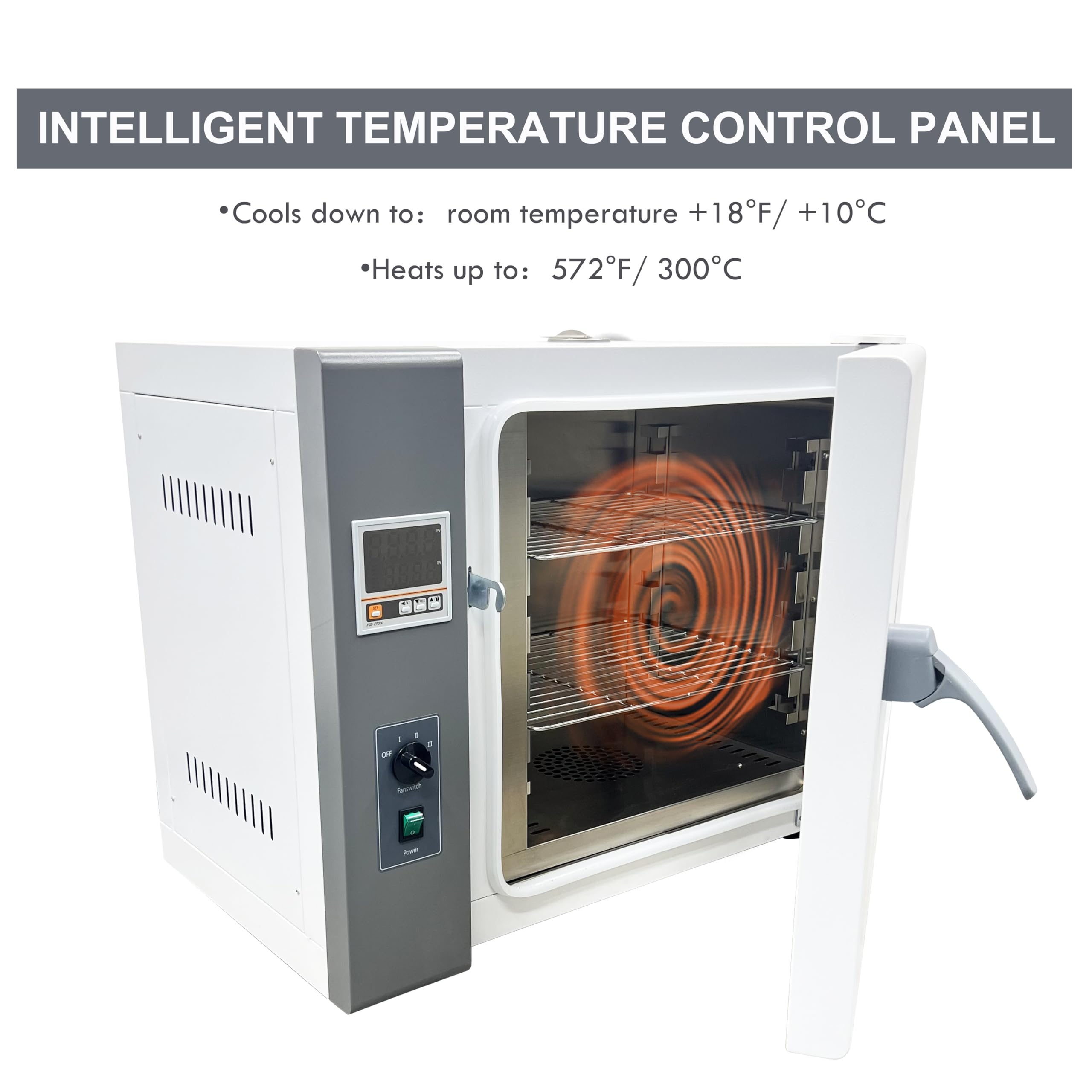 TECHTONGDA Drying Oven with Adjustable Speed Fan Lab Digital Air Dryer Forced Air Convection Drying Oven 70L Inner chamber size 18 * 13 * 18inch 110V