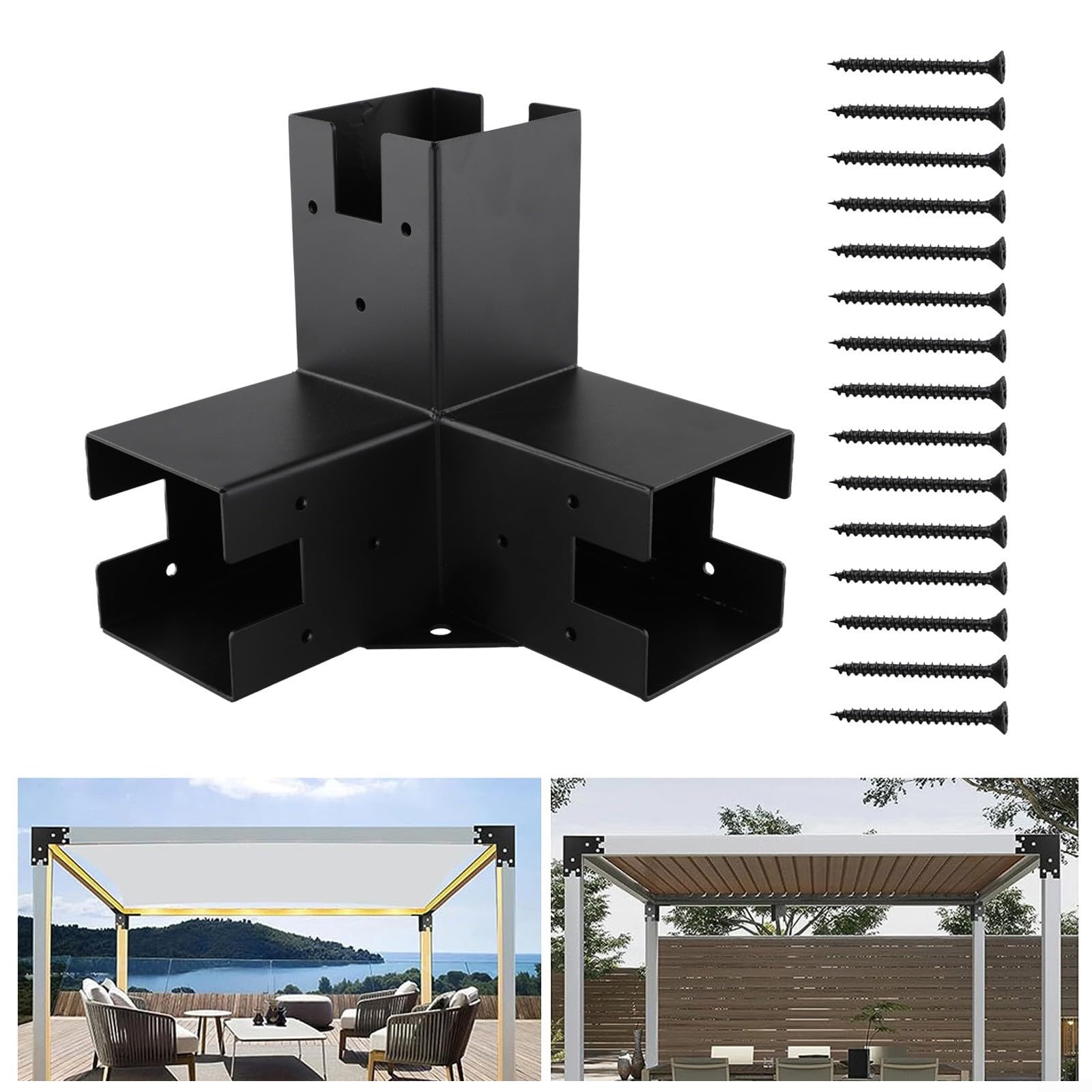 Base Poste Pérgola 150x150mm para acero Carbono Base Poste Pérgola(3T)