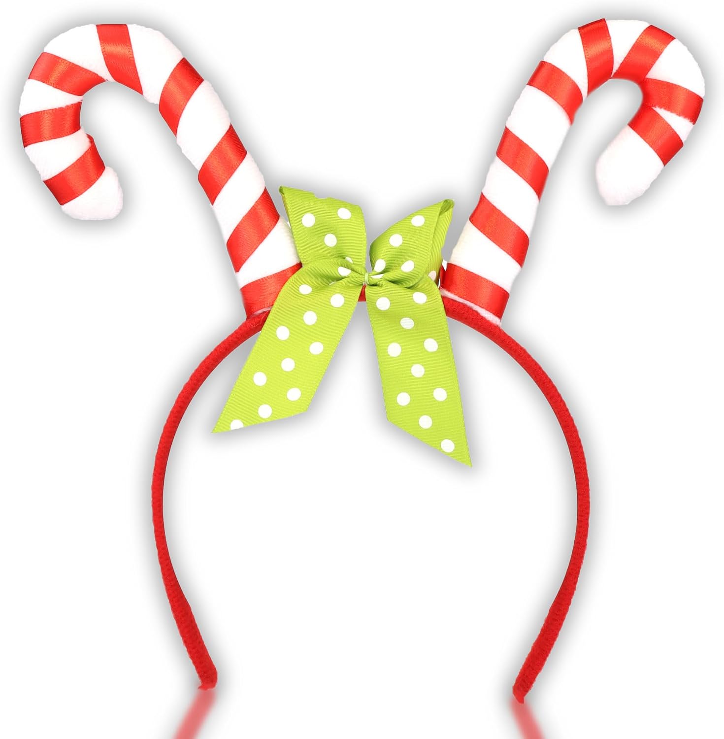 Needzo Candy Cane Tatil Saç Bandı, Noel 2023 Parti Saç Aksesuarı, Tek Beden