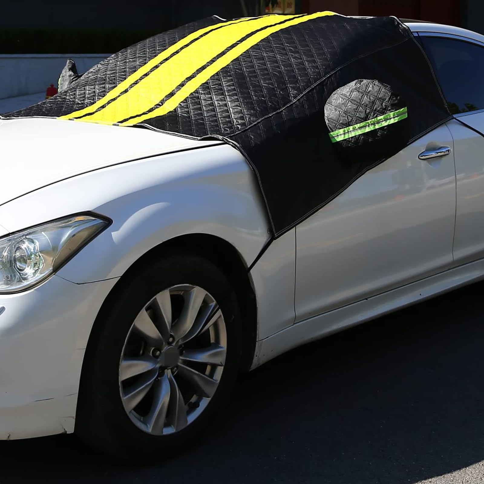 MarxaN Frontscheibenabdeckung Winter für Peugeot Hyrbid Mild Hyrbid 2016-2023,Sonnenschutz Auto Frontscheibe Scheibenabdeckung Eisschutzfolien mit 2 Spiegelabdeckungen Gegen Schnee Frost Autozubehör