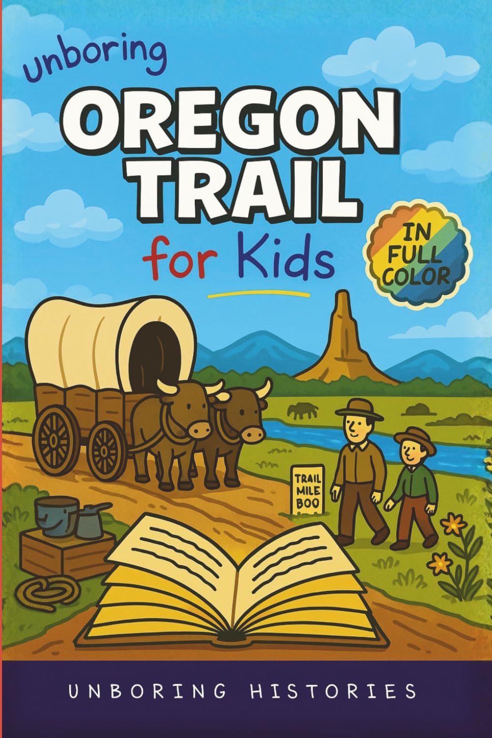 Unboring Oregon Trail for Kids: Funny, Interesting, Concise Guide to Wagons, Wild Trails, and Wacky History You Won’t Believe Are True (A Visual ... History for Kids with Full Colored Pictures)
