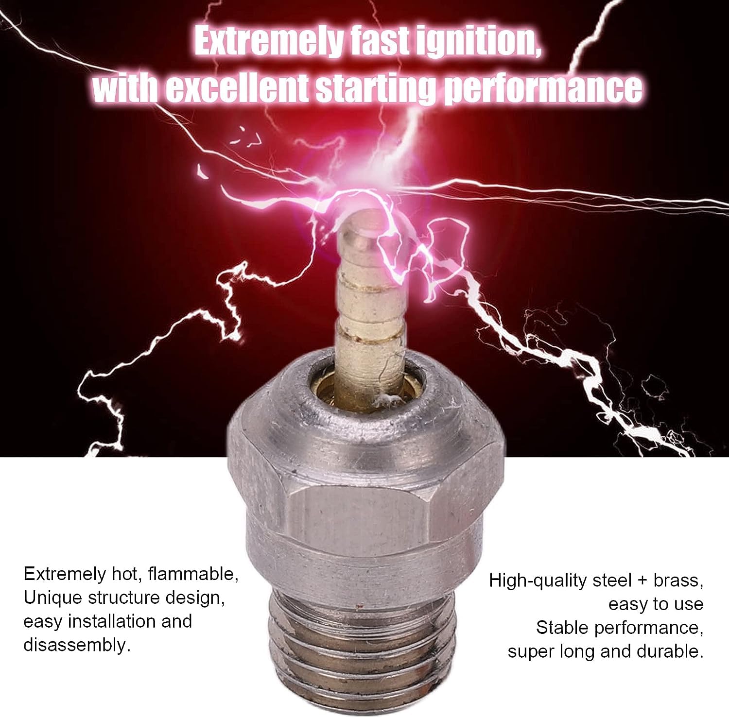 Amazon.co.jp: ホットグロープラグ、4個/セットスチール+ブラスホット