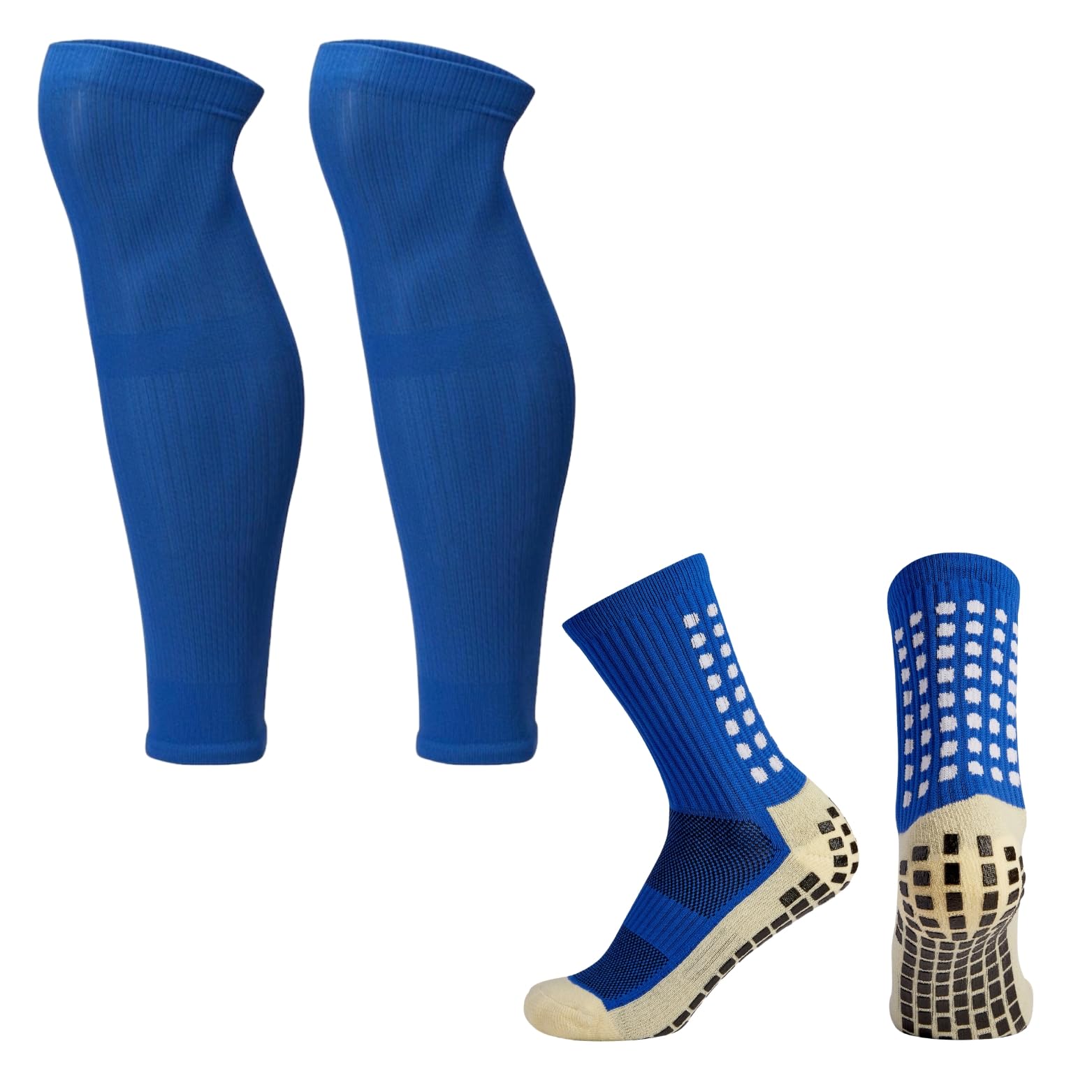 Kaik. Blue Football Grip Socks & Cut Socks Team Colour Set, 2 Count