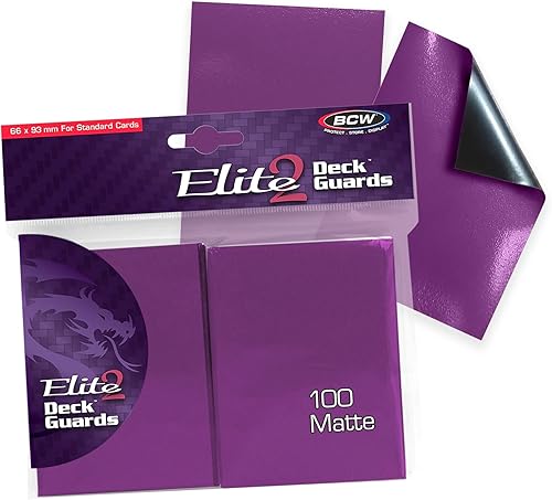 Miniatura 9 de BCW Elite2 - Fundas para tarjetas mate, color rojo, parte delantera antirreflejos, parte trasera texturizada, se adapta a tarjetas estándar de 2.5 x