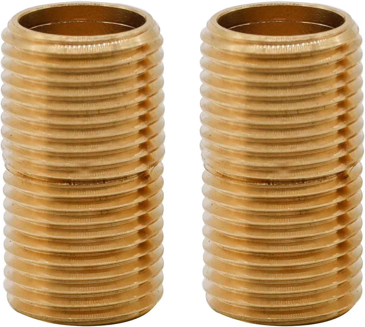 (2 pcs) Brass Pipe Adapter Plumbing, G Thread 1/2" Male to