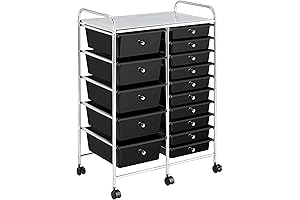 Simple Houseware Utility Cart with 12 Drawers Rolling Storage