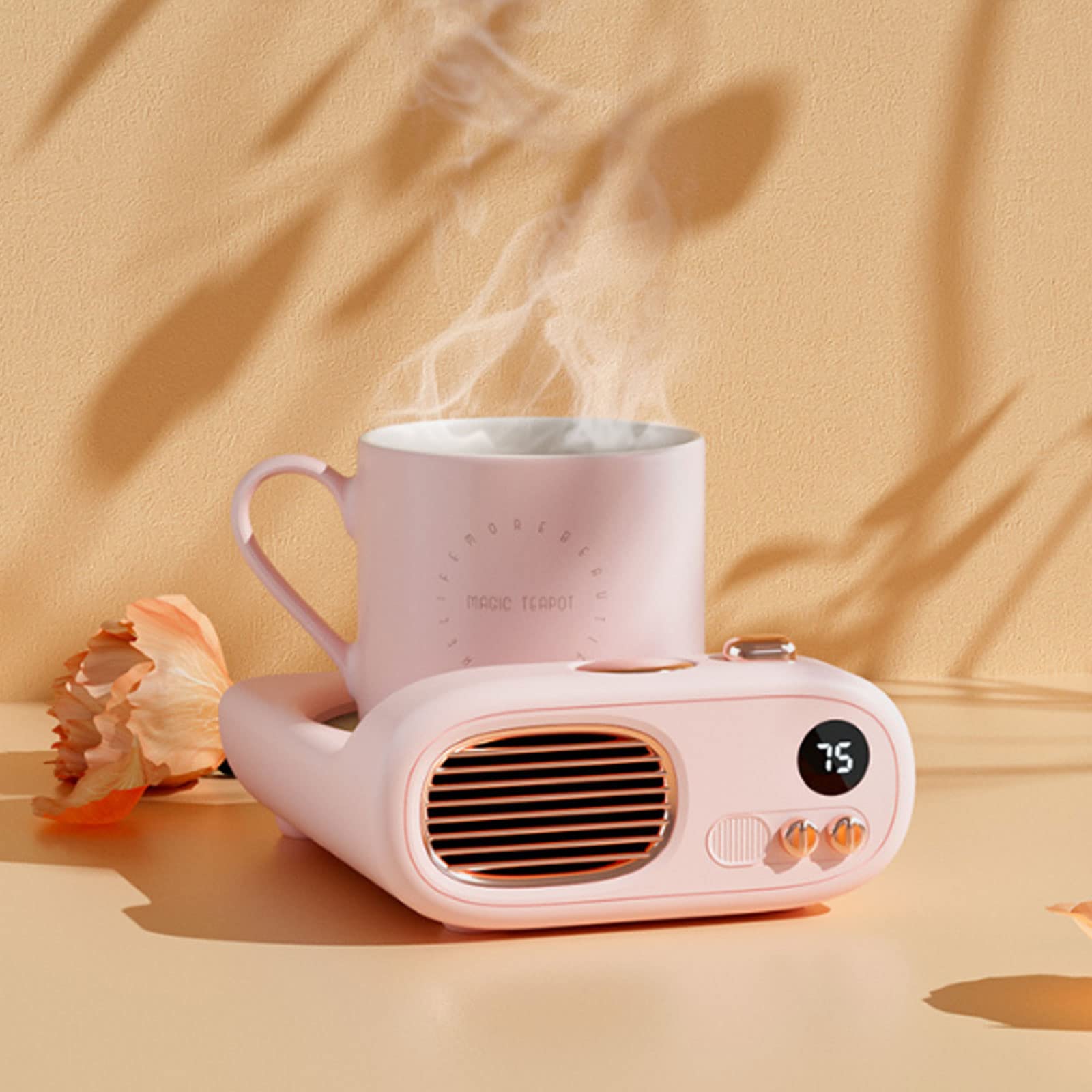 55カップウォーマー [ピンク] 加熱・保温コースター 55度 55カップ