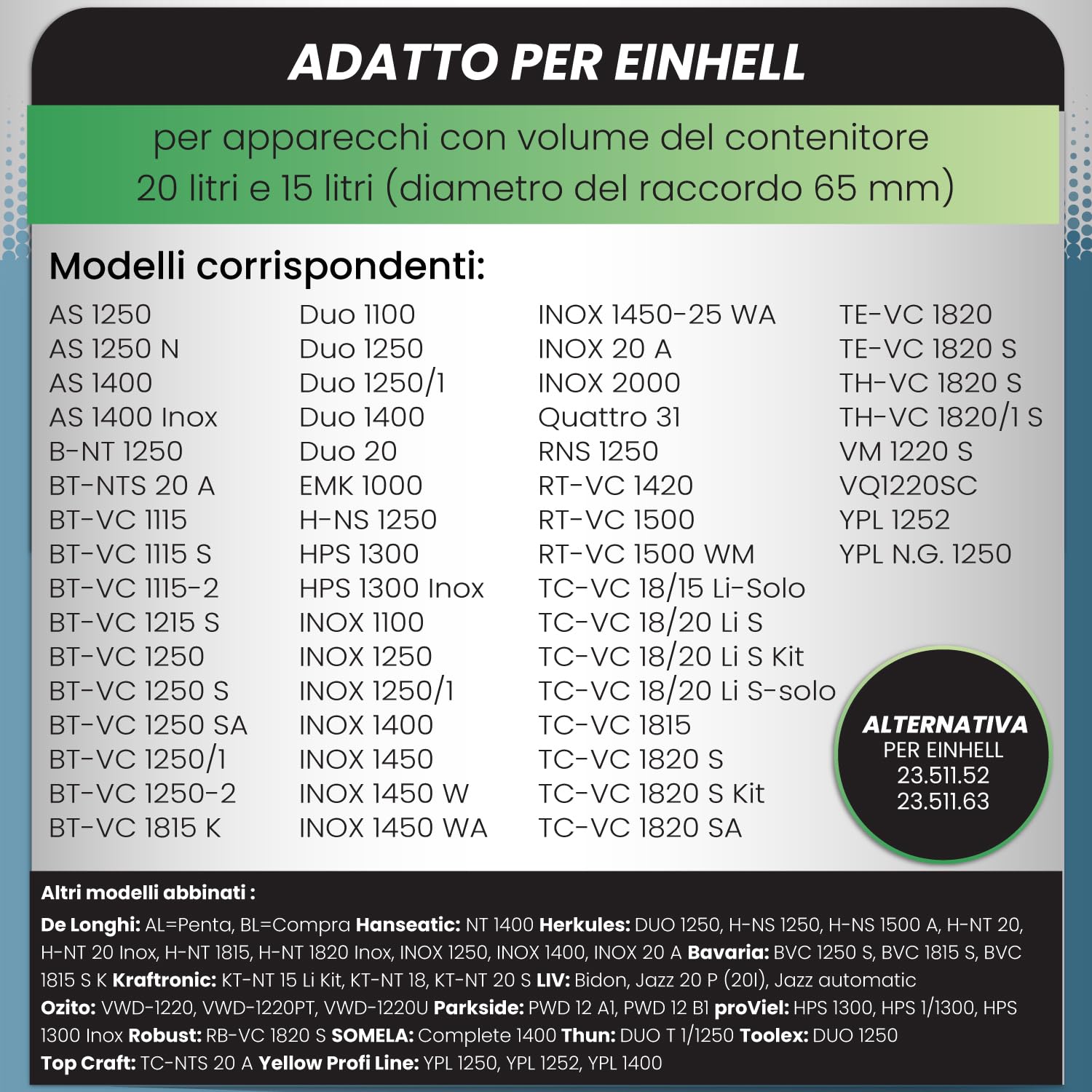 MohMus 5 Sacchetti Per Aspirapolvere EINHELL - Foto 9