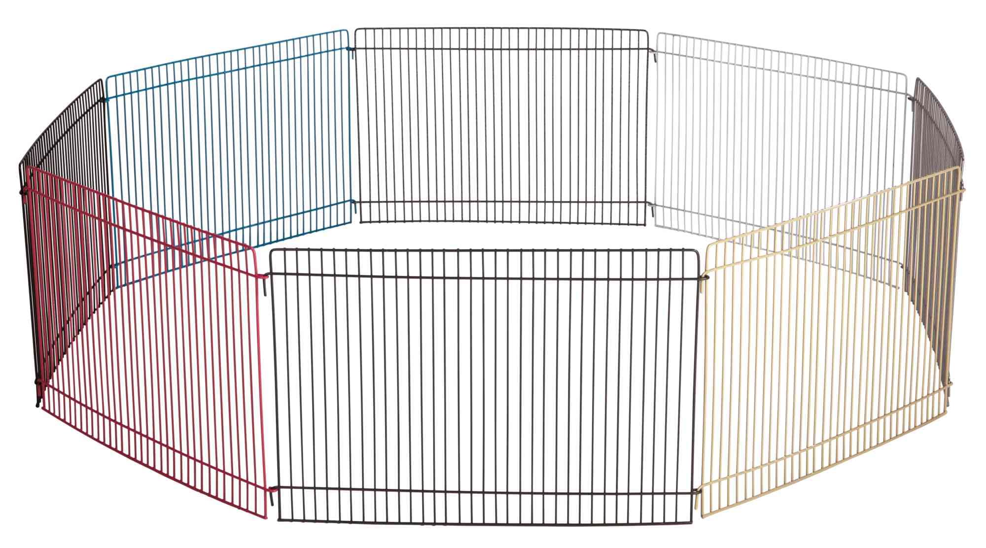 TRIXIE Indoor Free-Range Enclosure – Small Animal Enclosure for Mice & Hamsters – Expandable – Painted Metal – Ø 86 × 23 cm – 6247