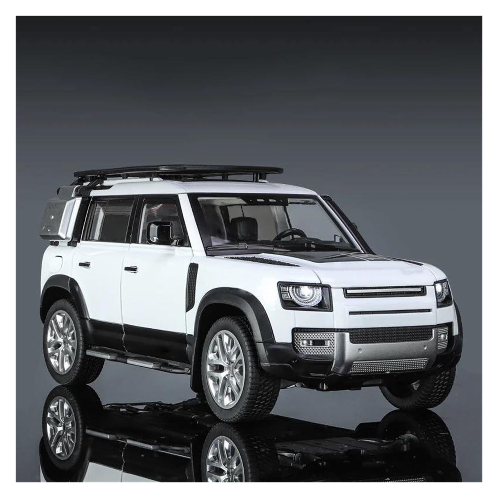 Die-Cast Diecast Car Model 1:18 For Land Rover For Defender Car Alloy Model Diecasts Vehicles(White)