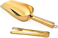 Vista 1 de Cuchara de hielo y pinzas de hielo de acero inoxidable, barra redonda pequeña de Akamino para hacer hielo, cuchara de uso general y clip de buffet