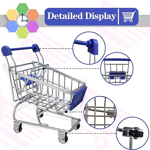 Miniatura 4 de Mini carrito de compras para niños pequeños, se aplica a los suministros escolares y accesorios para niños, mini juguetes de comida para juegos