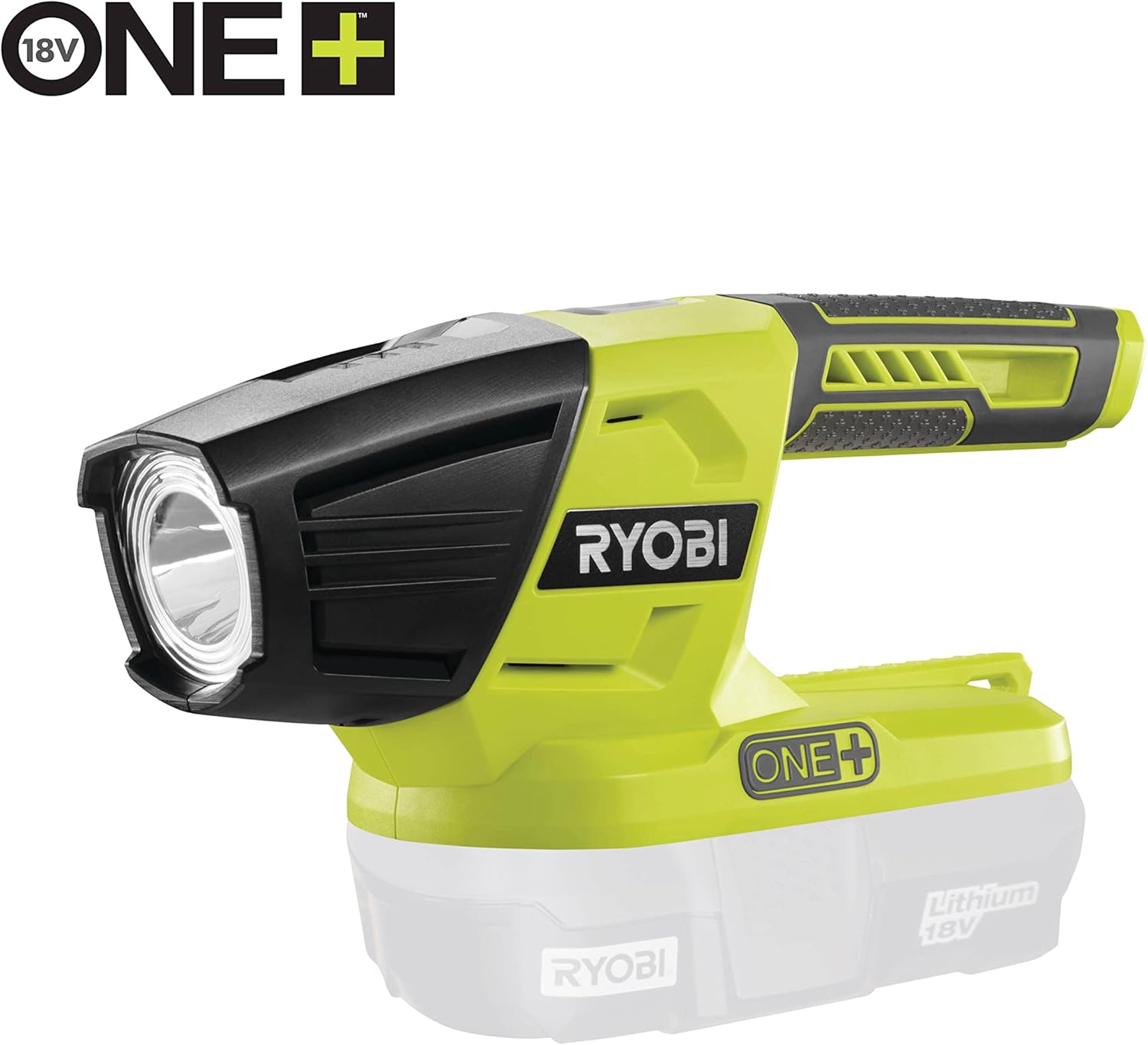 Ryobi 18.0 Volts, 2 Ah Battery (2 Pc), 1.5 A Charger, Pack of 4 Tools: Driver Drill, Salt Saw, Circular Saw, LED Lamp + 1 Large Bag