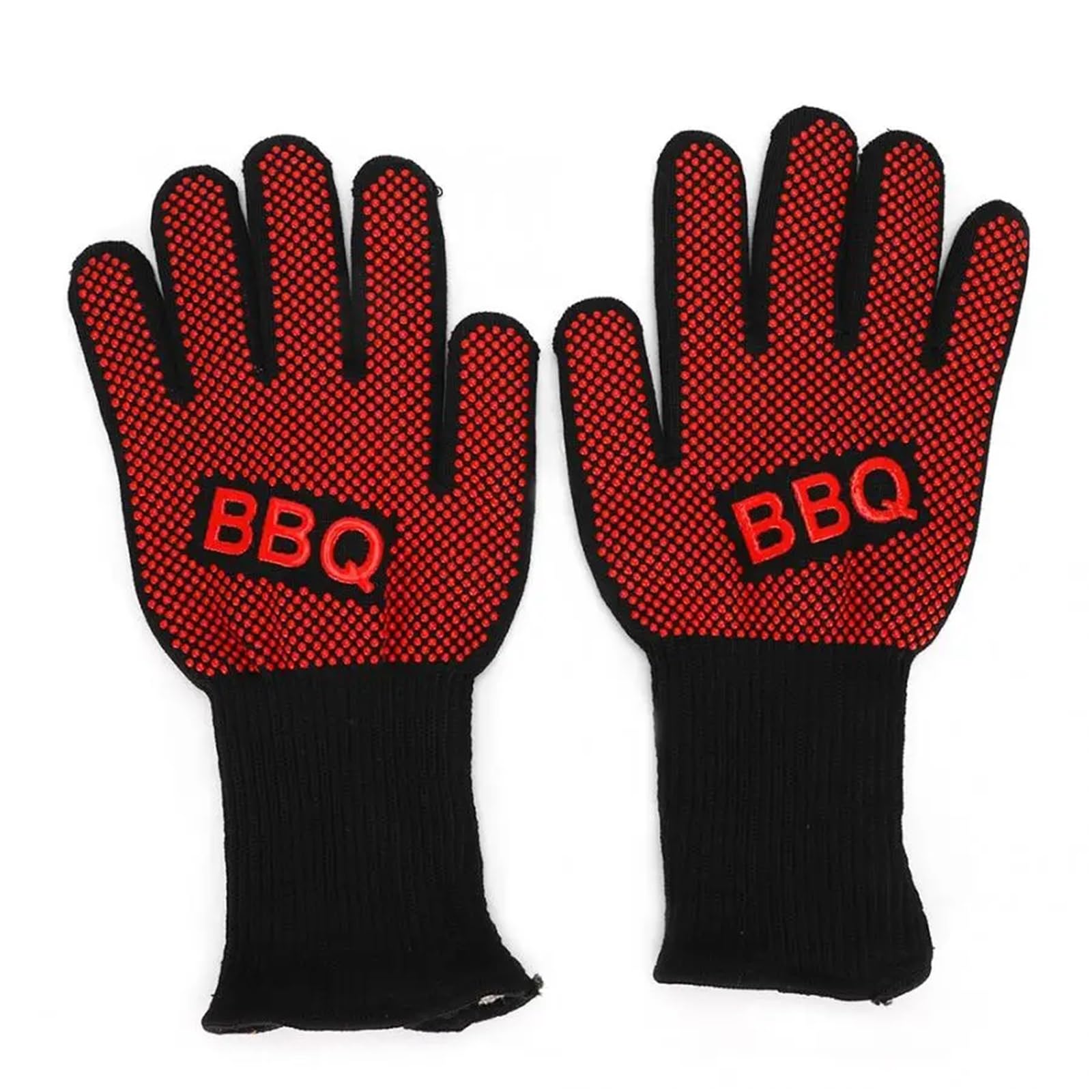1 paio 800 gradi resistenti al calore guanti antincendio ignifugo antiscivolo griglia ignifuga forno a microonde barbecue cottura protezione delle mani Per Grigliare