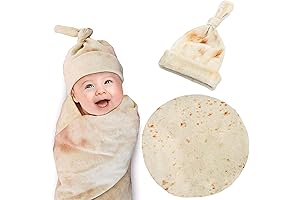 Tortilla Baby Blanket with Matching Hat for Unforgettable Baby Pictures (36In)