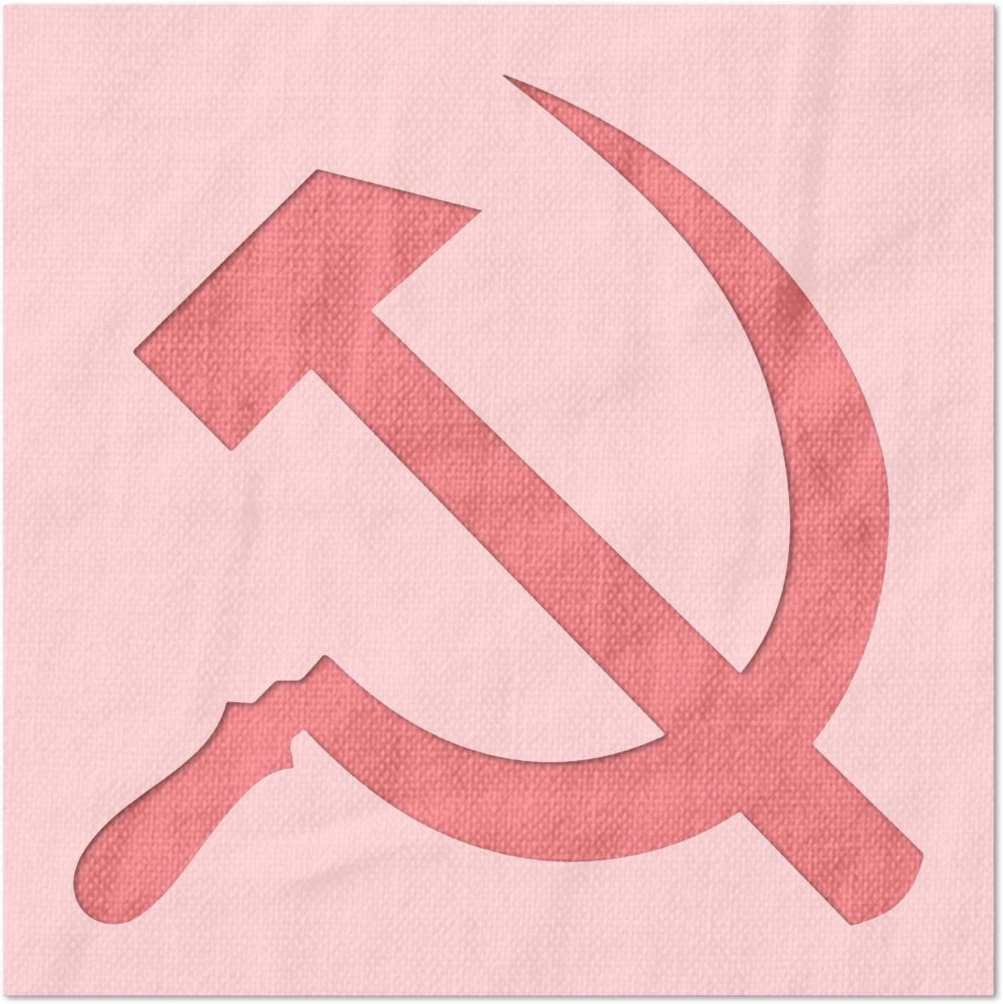 Stencil Stop Hammer and Sickle Stencil - Reusable for DIY Projects, Painting, Drawing, Crafts - 14 Mil Mylar Plastic (24 x 24 inches)