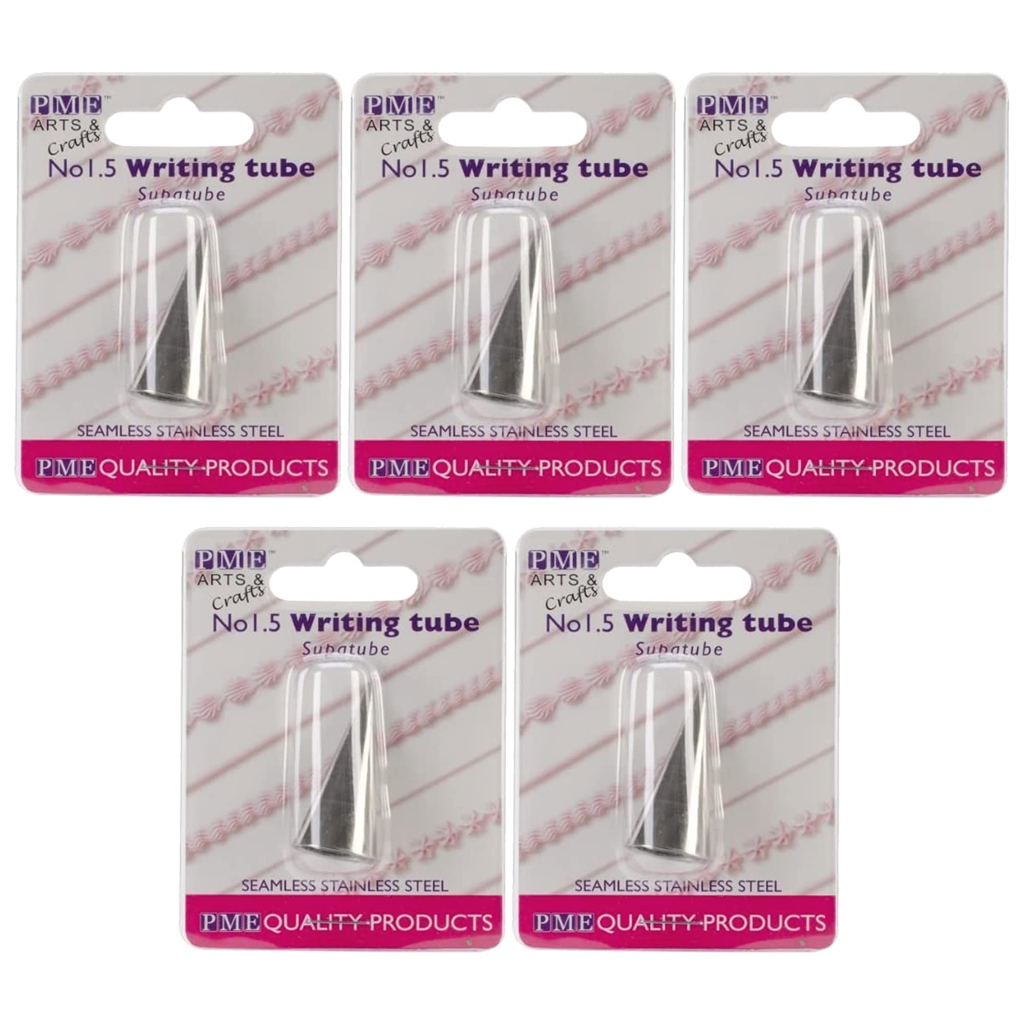 PME Supa Tube Nozzles Set Of 12 – Stainless Steel Piping Tips For Cake Decorating, Includes Round Star Leaf Petal Writers - View #6