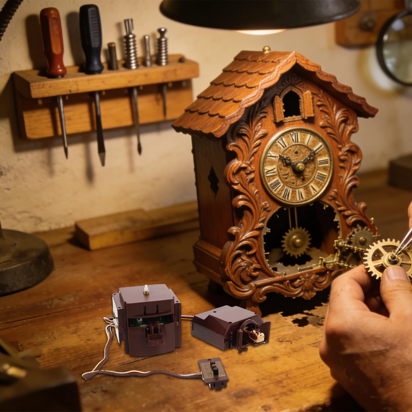 Balacoo Mécanisme D'horloge à Coucou Quartz Sonnerie Réglable