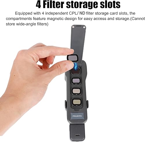 Miniatura 2 de PellKing Funda mejorada de bolsillo 3 para DJI Osmo Pocket 3 accesorios, 4 ranuras de almacenamiento de filtro CPLND, protege el bolsillo 3 lente de
