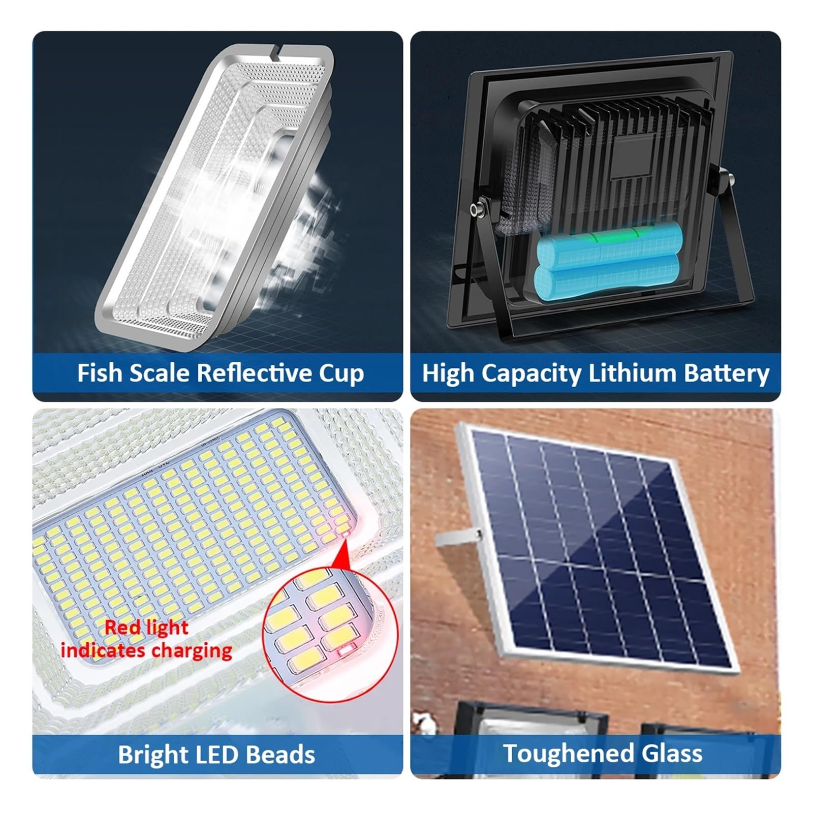 Lampa solarna zewnętrzna, Super Bright Solar LED Light Outdoor Garden Light Solar Street Light Path Lamp With Remote Control Waterproof Solar Spotlight