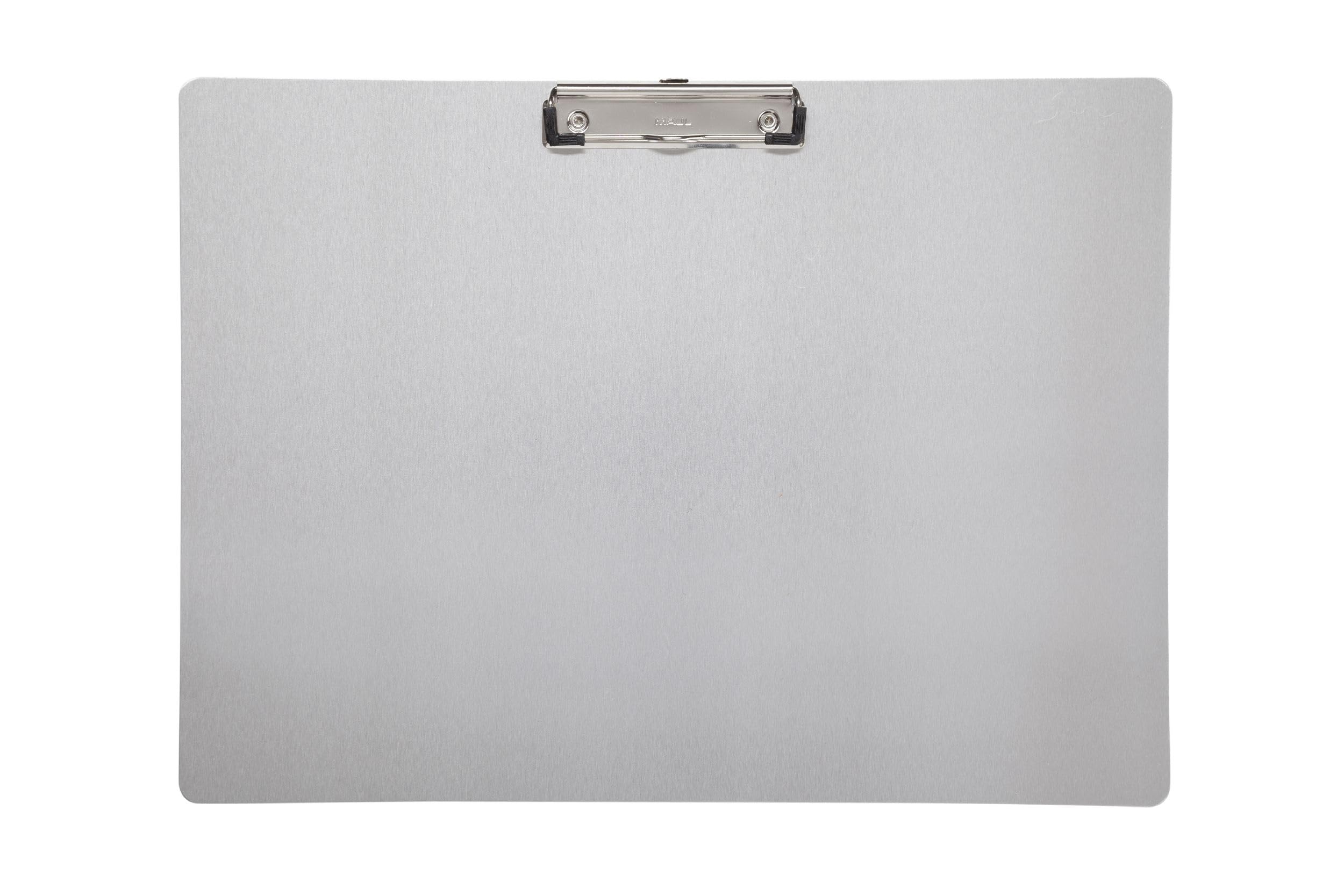 MAUL Porte-​bloc en aluminium A3 pince nickelée bande magn. Aluminium